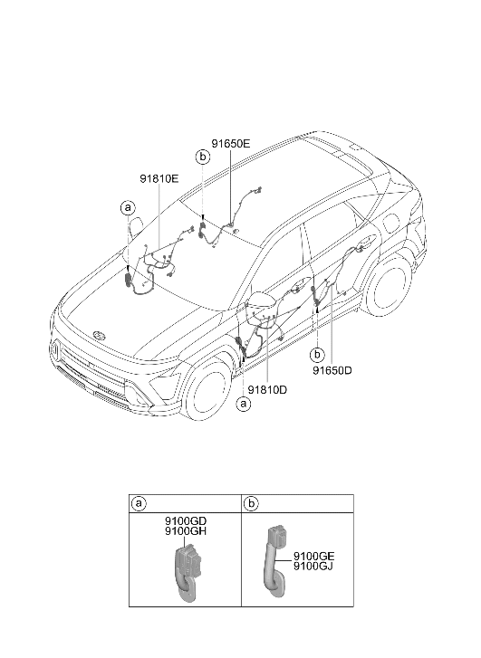 91600-BE930 Hyundai Wiring Assembly Front Driver