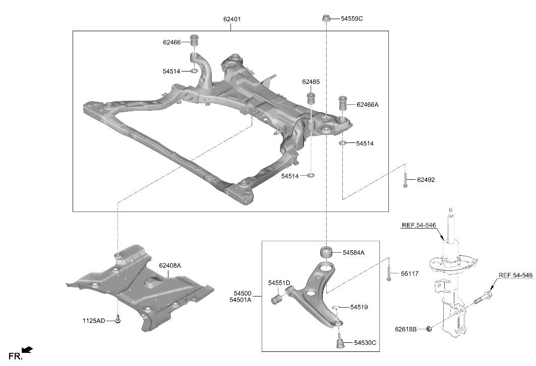 62473-BE000 Hyundai PLATE-LOWER