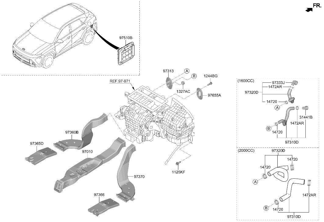 Hyundai 97311-BE050 HOSE ASSY-WATER INLET 97311-BE050 Hyundai HOSE ASSY-WATER INLET