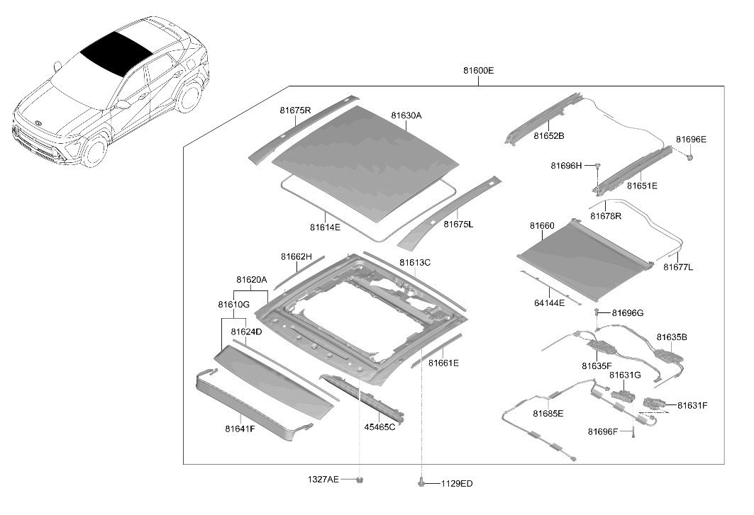 Hyundai 81682-BE300 SCREW-SUNROOF 81682-BE300 Hyundai SCREW-SUNROOF
