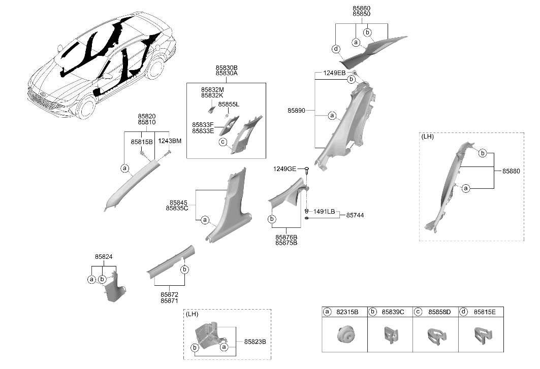Hyundai 85875-BY000-YFR Trim Assembly-RR Dr SCUFF LH 85875-BY000-YFR Hyundai Trim Assembly-RR Dr SCUFF LH