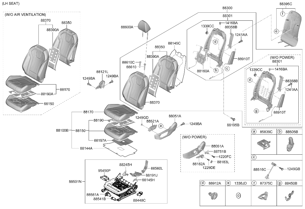 Hyundai 88196-AA000-YFR Cap-Height Knob Left Hand 88196-AA000-YFR Hyundai Cap-Height Knob Left Hand