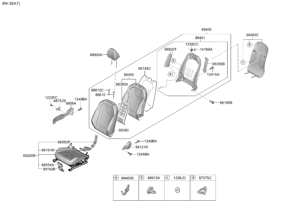 Hyundai 80620-AA010 Side Air Bag Module Front Right Hand 80620-AA010 Hyundai Side Air Bag Module Front Right Hand