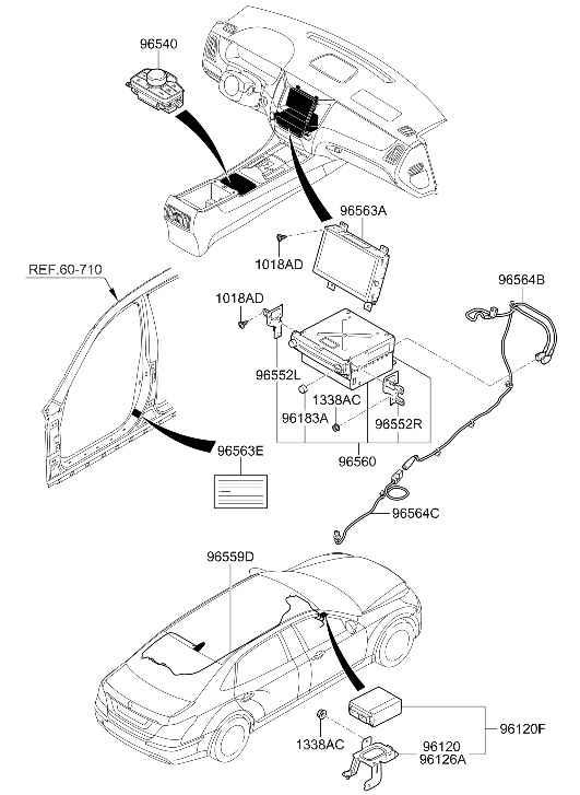96559-3N500 Hyundai Extention Cable-Gps Antenna