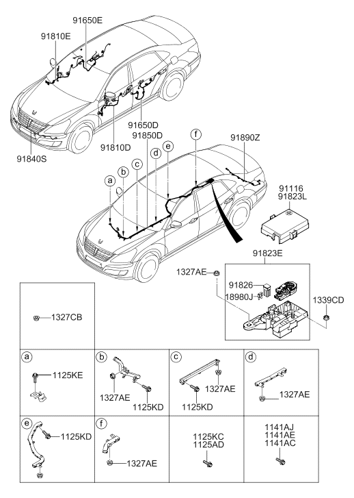 Hyundai 91610-3N070 Wiring Assembly Front Door Passenger 91610-3N070 Hyundai Wiring Assembly Front Door Passenger