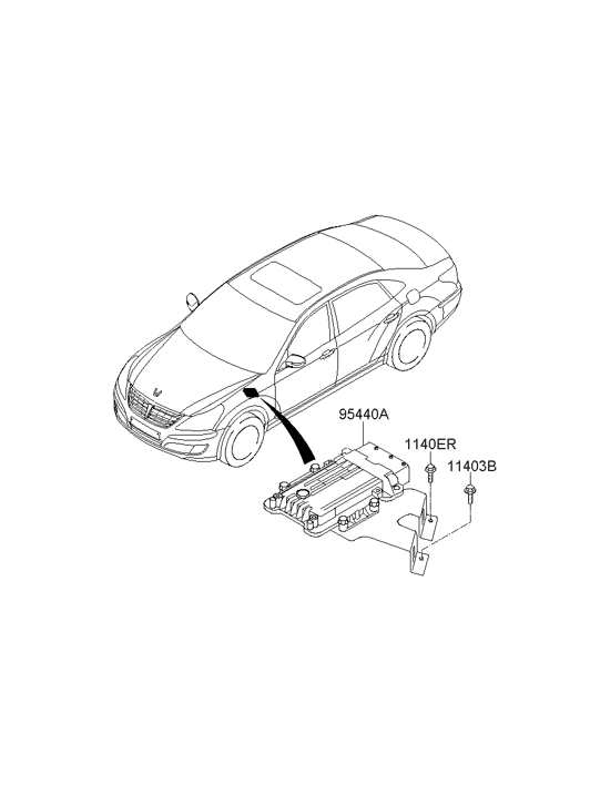 Hyundai 95440-4E410 Automatic Transaxle Control Module 95440-4E410 Hyundai Automatic Transaxle Control Module