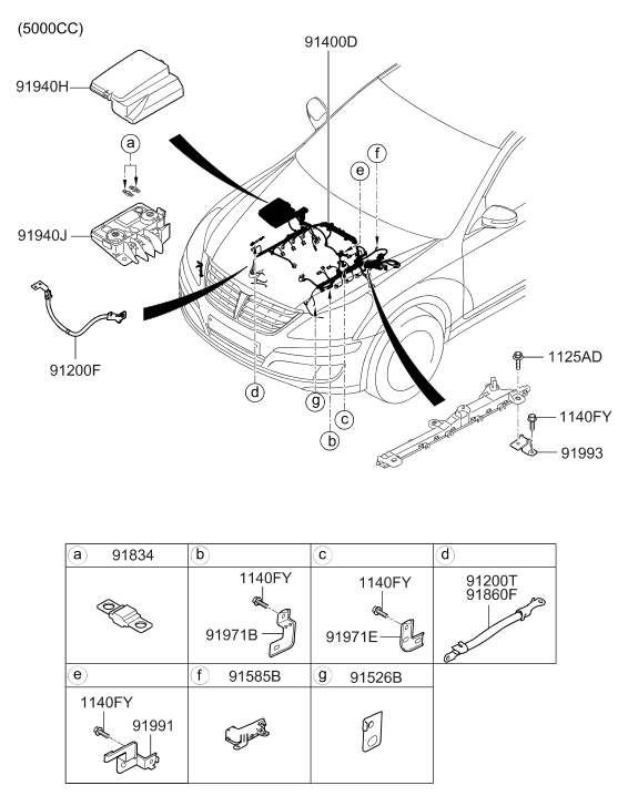 Hyundai 91880-3M820 Transmission Ground Wiring Assembly 91880-3M820 Hyundai Transmission Ground Wiring Assembly