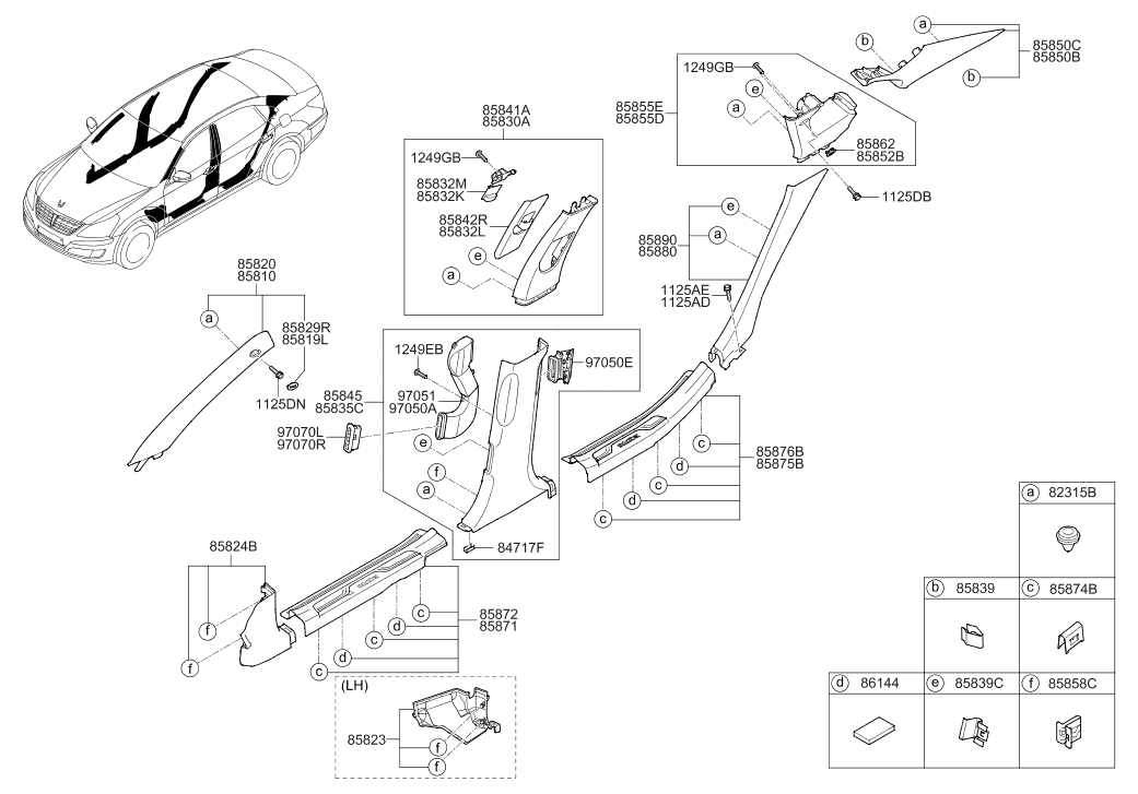 97050-3N000-HZ Hyundai Grille Assembly-Pillar Air Ventilator,LH