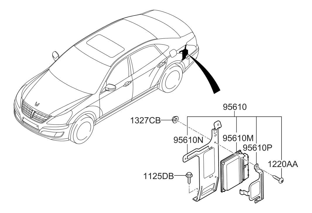 95610-3N710 Hyundai ECU-Electronic Control Suspension