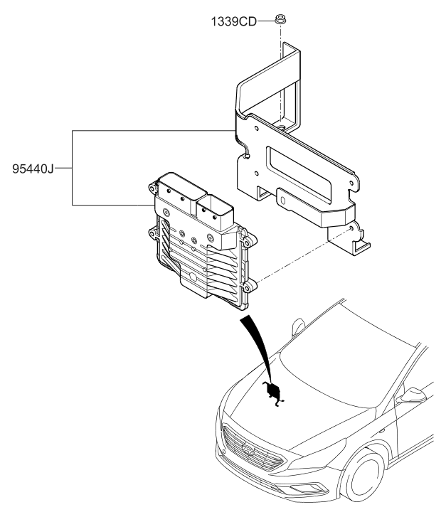 95440-2D040 Hyundai T/M Control Unit