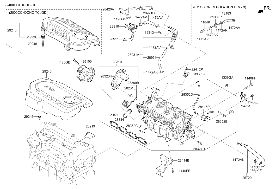 Hyundai 28421-2GTA0 Stay-Intake Manifold 28421-2GTA0 Hyundai Stay-Intake Manifold