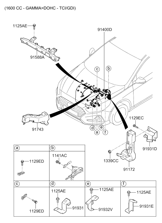 Hyundai 91405-C2040 Wiring Assembly Control 91405-C2040 Hyundai Wiring Assembly Control