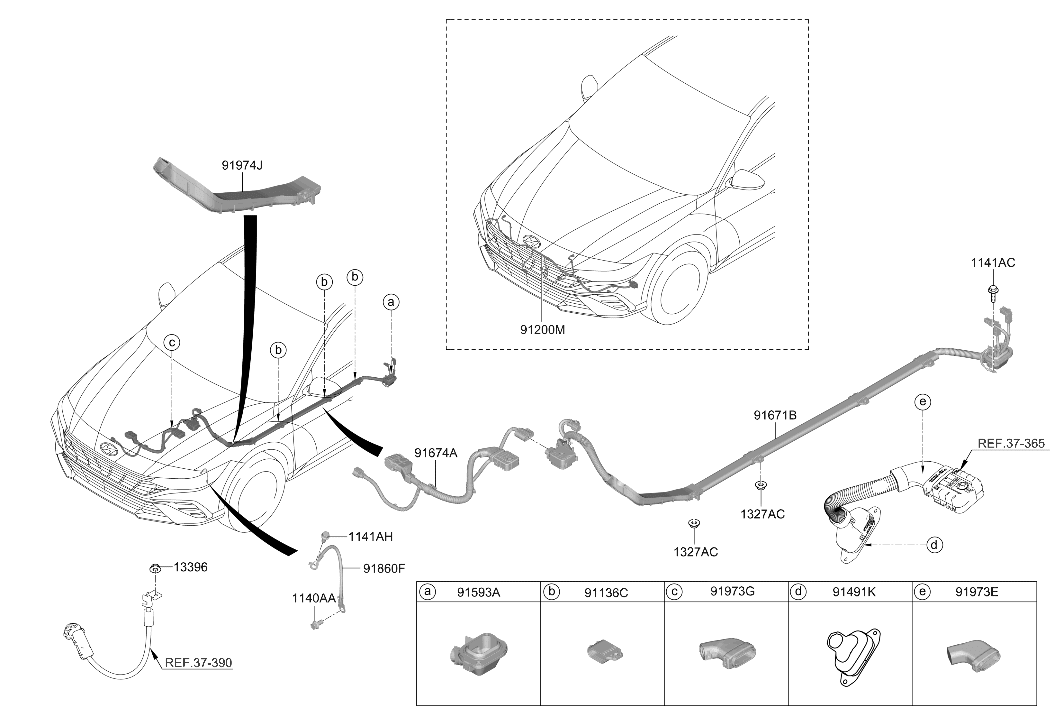 Hyundai 91961-N0050 Protector Wiring 91961-N0050 Hyundai Protector Wiring