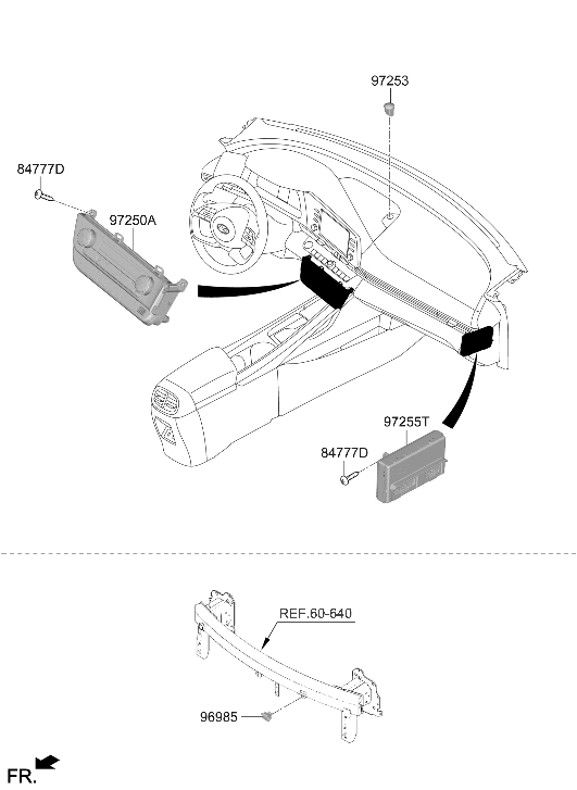Hyundai 97250-AAIC0-LS5 Heater Control Assembly 97250-AAIC0-LS5 Hyundai Heater Control Assembly