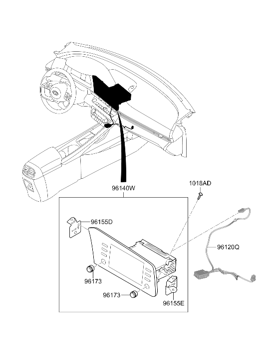 Hyundai 96160-BY630-LS5 AUDIO ASSY 96160-BY630-LS5 Hyundai AUDIO ASSY