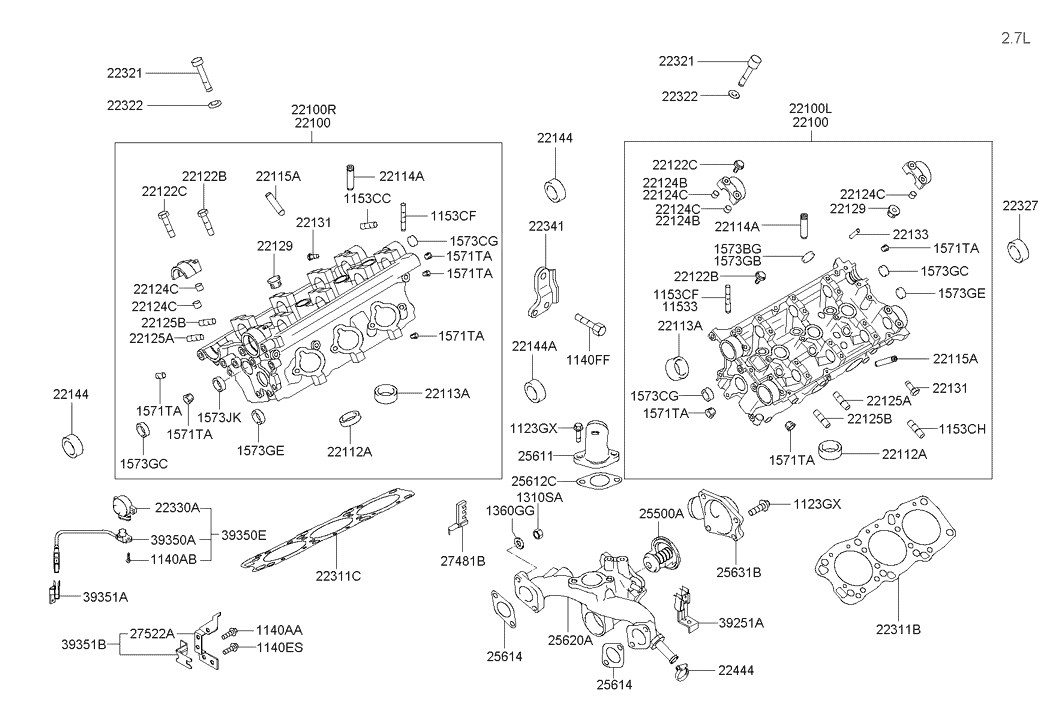 22112-23901 Hyundai Intake Valve Seat