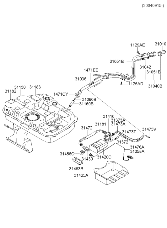31472-2C500 Hyundai Support-Vacuum Hose