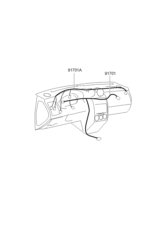 Hyundai 91700-2C042 Air Bag Wiring Assembly 91700-2C042 Hyundai Air Bag Wiring Assembly