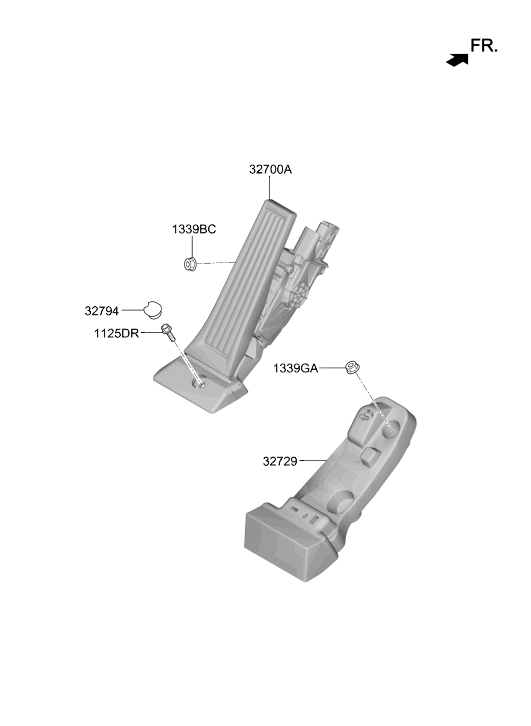 Hyundai 32728-C5100 Bracket-Pedal MTG 32728-C5100 Hyundai Bracket-Pedal MTG