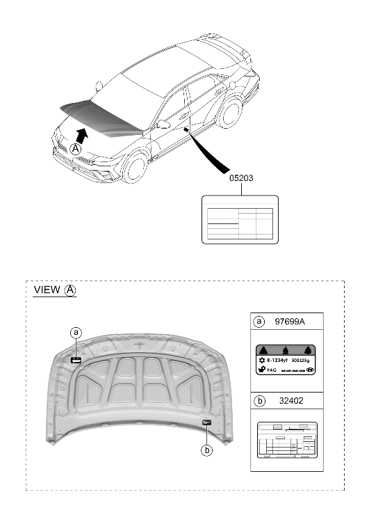 Hyundai 32450-2G266 Emission Label 32450-2G266 Hyundai Emission Label
