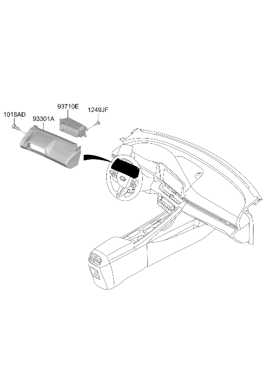 Hyundai 93710-AA420-NNB Side Crash Pad Switch Assembly 93710-AA420-NNB Hyundai Side Crash Pad Switch Assembly
