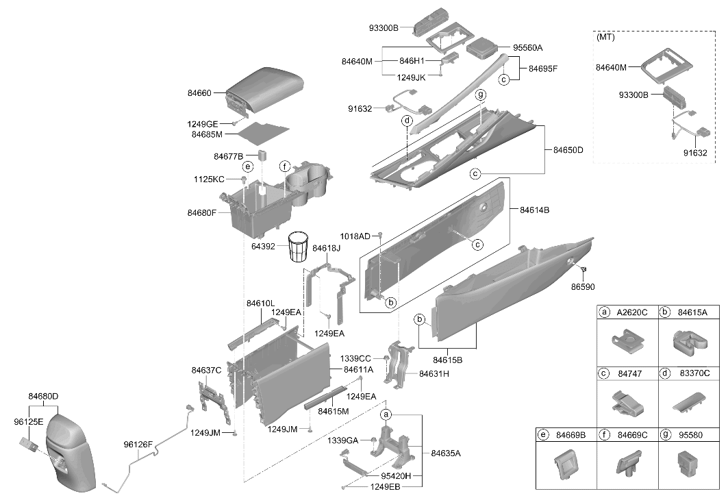 Hyundai 84635-AAAB0 BRACKET ASSY-FLOOR CONSOLE RR 84635-AAAB0 Hyundai BRACKET ASSY-FLOOR CONSOLE RR
