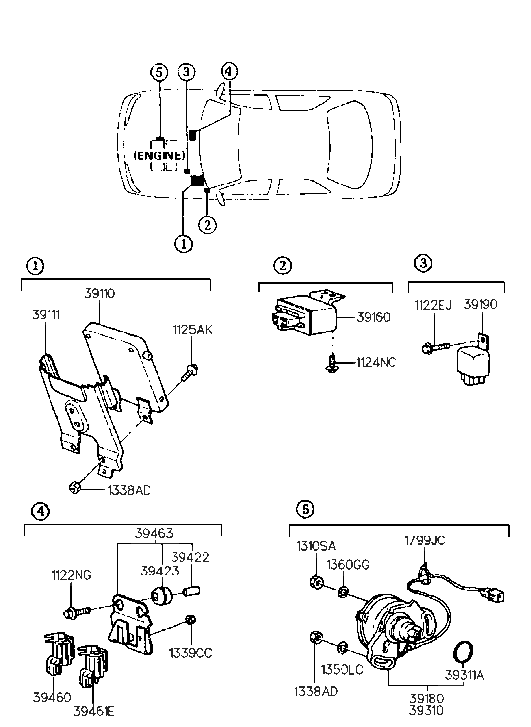 Hyundai 39463-33050 Bracket-Solenoid Valve 39463-33050 Hyundai Bracket-Solenoid Valve