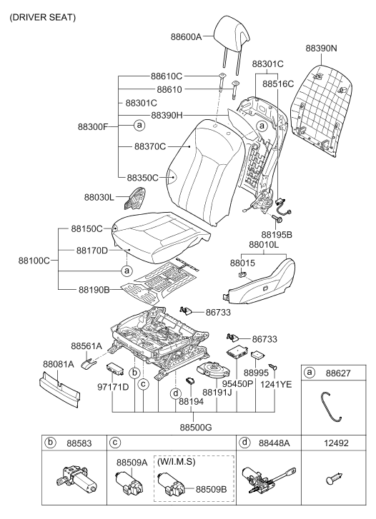 Hyundai 95450-3V352 Memory Power Seat Unit Assembly 95450-3V352 Hyundai Memory Power Seat Unit Assembly