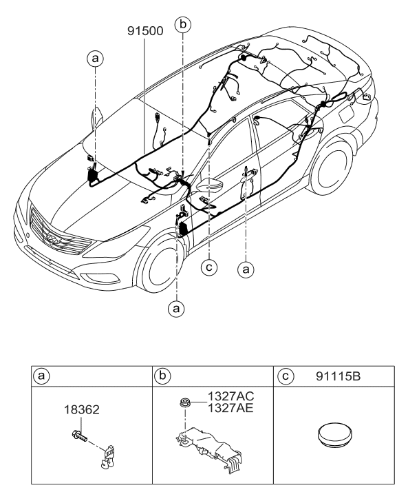 Hyundai 91517-3V030 Wiring Assembly Floor 91517-3V030 Hyundai Wiring Assembly Floor