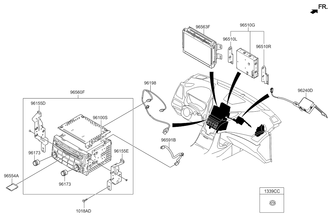 Hyundai 96175-3V030 Set Mounting Bracket Left Hand 96175-3V030 Hyundai Set Mounting Bracket Left Hand