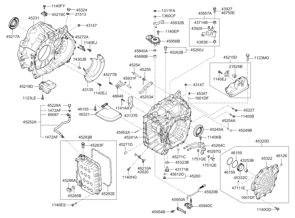 Hyundai 45211-3BBL0 Bracket Assembly-Transmission Support 45211-3BBL0 Hyundai Bracket Assembly-Transmission Support
