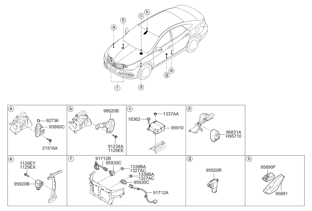 95890-E7500 Hyundai Unit-Lane Departure Warning System