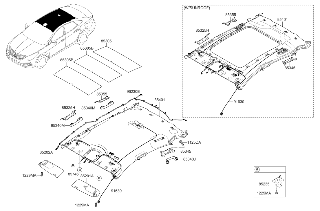 Hyundai 91805-3V640 Wiring Assembly Roof 91805-3V640 Hyundai Wiring Assembly Roof