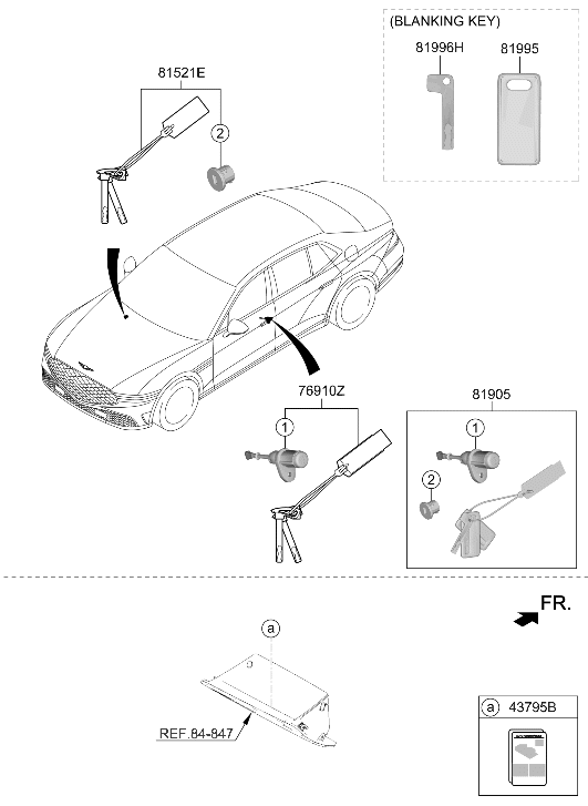 Hyundai 81995-CU000 PROTECTOR-KEY 81995-CU000 Hyundai PROTECTOR-KEY
