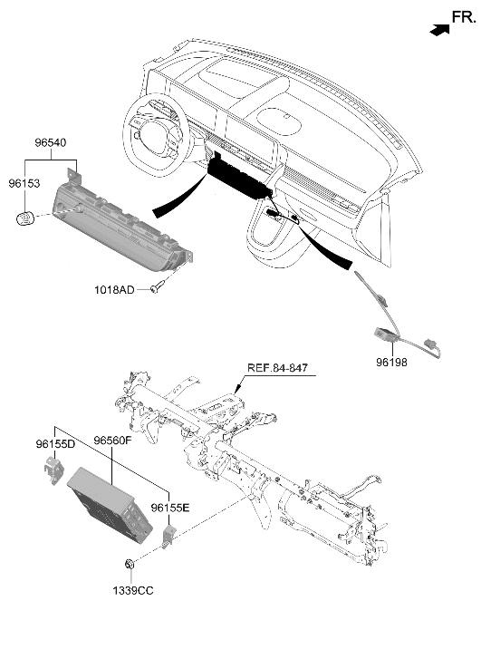 96560-GIAK0 Hyundai Avn Head Unit Assembly