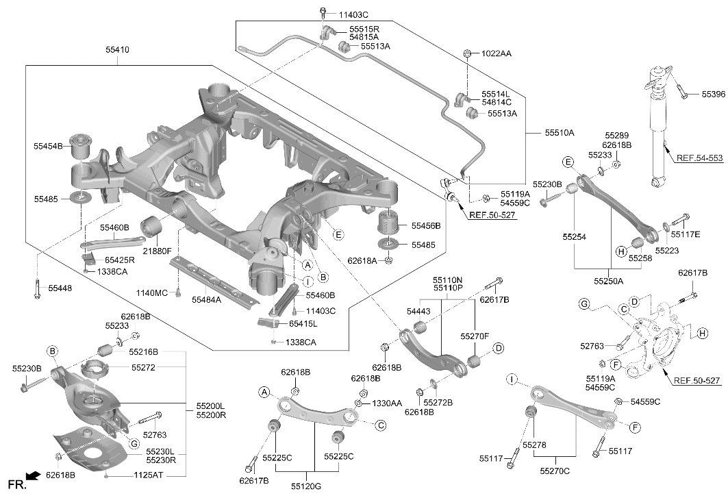 Hyundai 55231-GI000 COVER-RR LWR ARM,RH 55231-GI000 Hyundai COVER-RR LWR ARM,RH