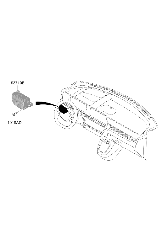Hyundai 93700-GI200-RET Side Crash Pad Switch Assembly 93700-GI200-RET Hyundai Side Crash Pad Switch Assembly