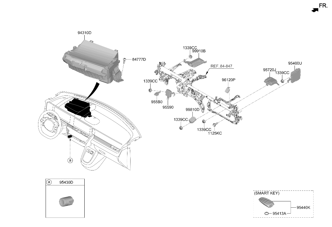 95440-GI021 Hyundai Fob-Smart Key
