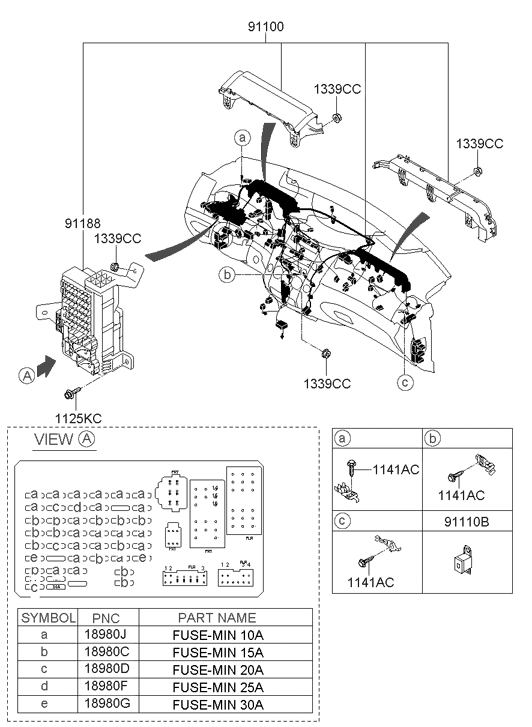 91111-3J5F1 Hyundai Wiring Assembly Main