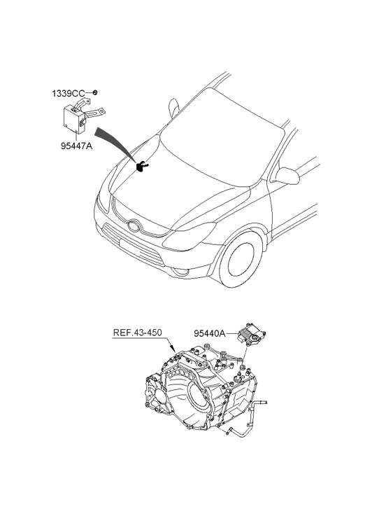 Hyundai 95440-24121 Automatic Transaxle Control Module 95440-24121 Hyundai Automatic Transaxle Control Module
