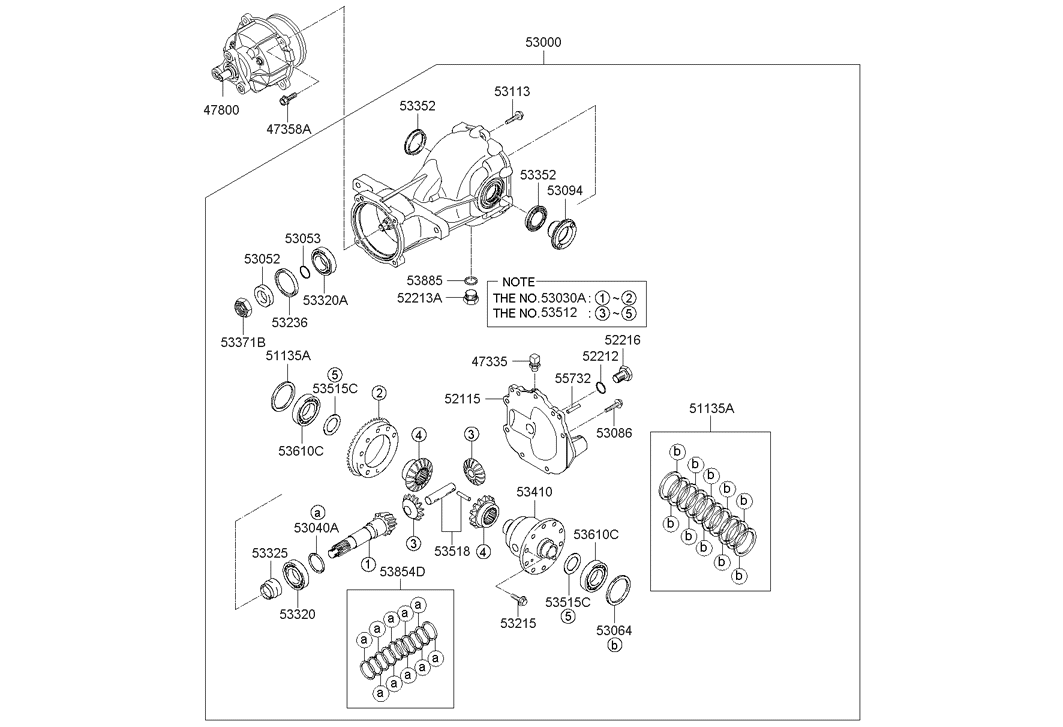 53030-24000 Hyundai Final Drive Gear Set 3.800R
