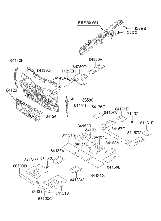 84250-3J000 Hyundai Pad Assembly-Front Tunnel