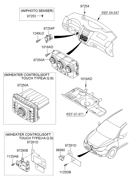 97281-3J100 Hyundai Bracket-Aqs & Amb Sensor