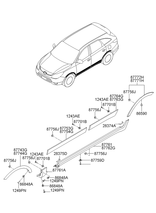 87766-3J000 Hyundai Pad