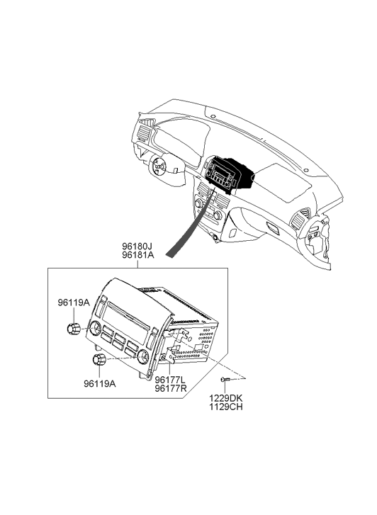 Hyundai 00202-F7001-CHFLT Infinity AM/FM/CD6/X 00202-F7001-CHFLT Hyundai Infinity AM/FM/CD6/X