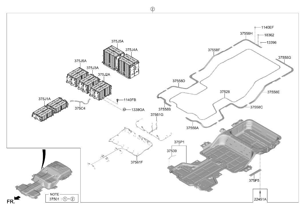 375J4-G7521 Hyundai Battery Module Assembly-Type D