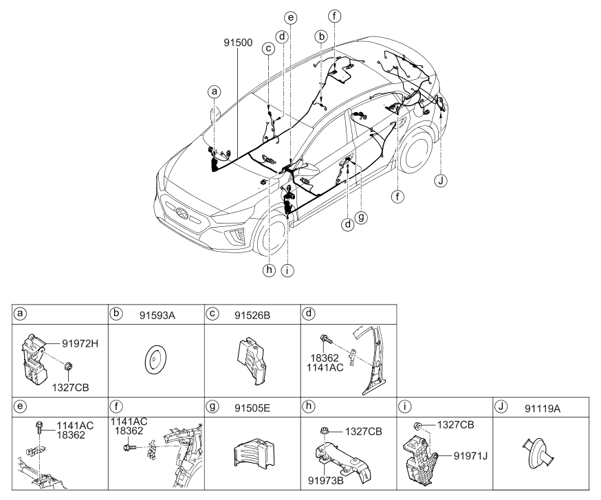 Hyundai 91971-G7150 Protector Wiring 91971-G7150 Hyundai Protector Wiring
