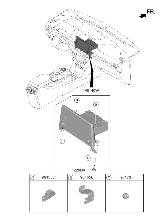 96175-G7720 Hyundai Bracket-Set MTG,Left Hand