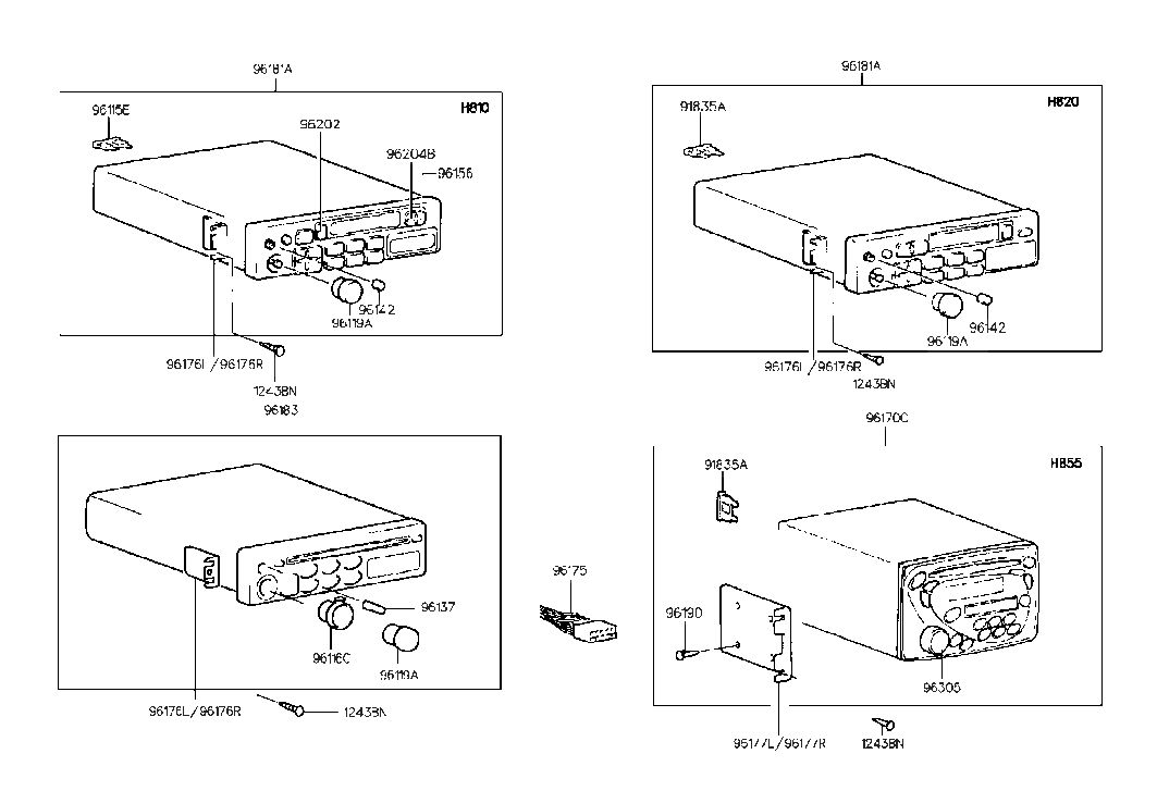 96125-27110 Hyundai Audio Head Module