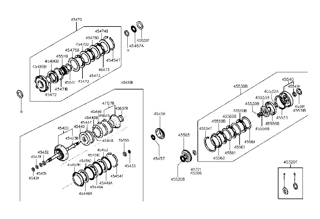 45540-37000 Hyundai RETAINER Assembly-End Cl